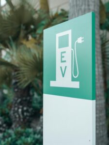 Decorative image of an EV charging sign.
